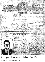 Photocopy of one of Bout's many passports